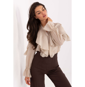 Koszula Damska Model MI-BZ-27427.96 Beige - Rue Paris