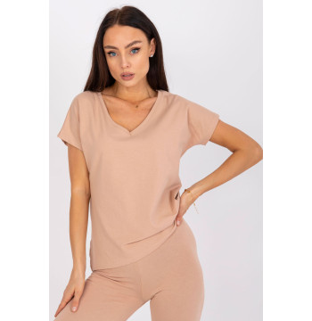 T-shirt Damski Model AP-TS-A-004 Camel - BFG