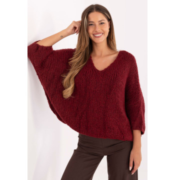 Sweter Damski Model IT-SW-7703.70 Bordo - Italy Moda