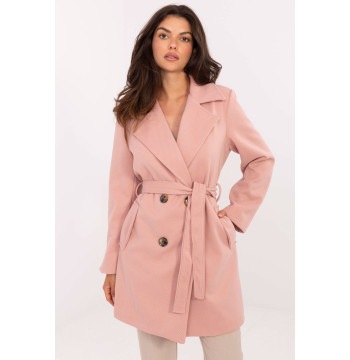 Płaszcz Damski Model IT-PL-A9590.85 Light Pink - Rue Paris