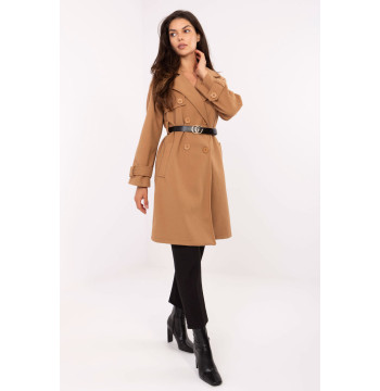 Płaszcz Damski Model IT-PL-FL5712.84 Camel - Rue Paris