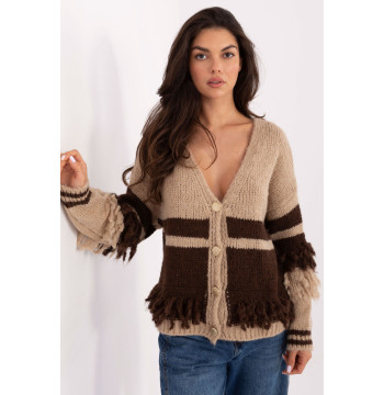 Sweter Damski Model MI-SW-3211.31 Beige - Italy Moda