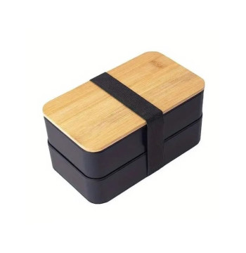 Śniadaniówka LUNCH BOX ze sztućcami, bambus 18,5 x 10,5 x 9,3 cm PJM43