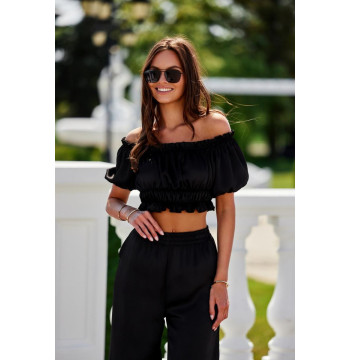 Bluzka Model Marbella CZA BLU0181 Black - Roco Fashion