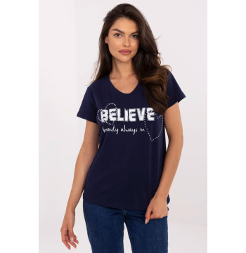 Tshirt Damski Model CLM-TS-1726.87 Navy - Factory Price