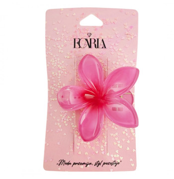 Spinka do włosów klamra XL KLIPS kwiat różowy ombre 6 cm SP403