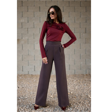 Spodnie Damskie Model Viana CBR SPD0047 Dark Brown - Roco Fashion