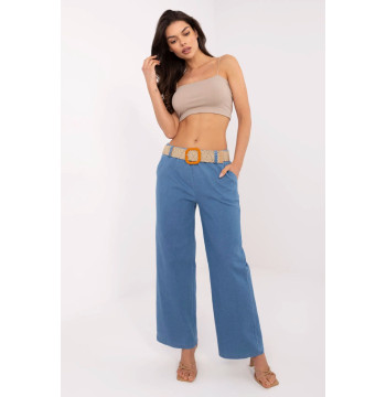 Spodnie Damskie Model MO-SP-59806.64 Blue - Italy Moda