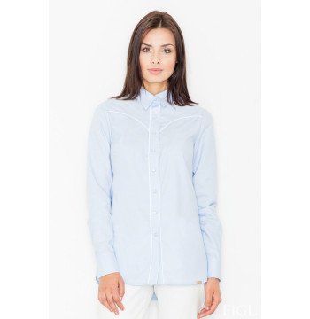 Koszula Damska Model M492 Sky Blue - Figl