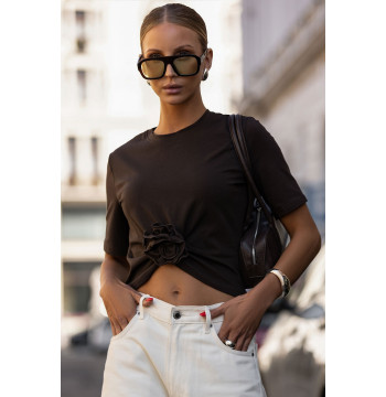 Bluzka Model Elvie B56 Gorzka Czekolada - IVON