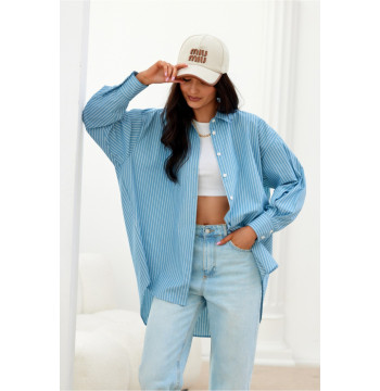Koszula Damska Model Olly BLU0198-A27 Blue - Roco Fashion