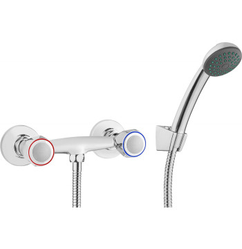 Bateria prysznicowa ścienna z zestawem prysznicowym BON 041D 5908212049709