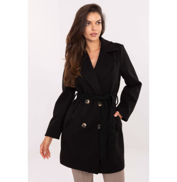 Płaszcz Damski Model IT-PL-A9590.85 Black - Rue Paris