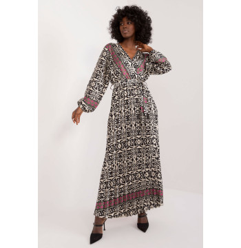 Sukienka Model DHJ-SK-16656.13X Black/Beige - Italy Moda