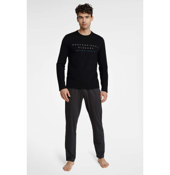Piżama Męska Model Insure 40963-99X Black/Dark Grey - Henderson