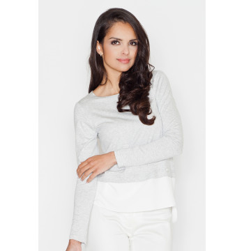 Bluzka Model 374 Light Grey - Figl