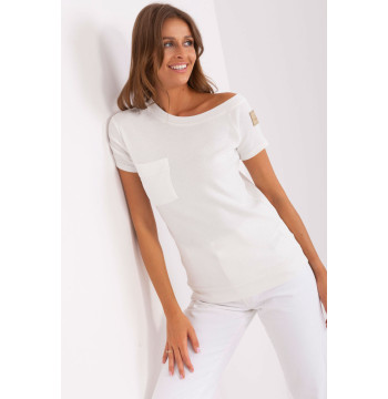 Bluzka Model TW-BZ-OB058.42P Ecru - Och Bella
