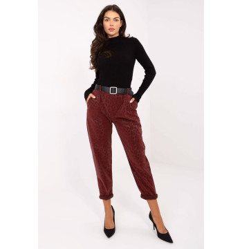 Spodnie Damskie Model IT-SP-242976.29P Bordo - Italy Moda