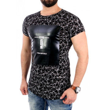 Tshirt Męski Model 17184 Black - YourNewStyle