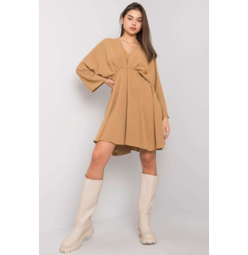 Sukienka Model DHJ-SK-11981B.19 Dark Beige - Italy Moda