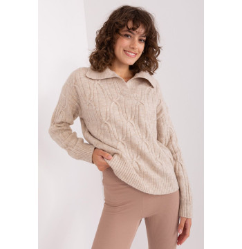 Sweter Damski Model AT-SW-2349-2.27 Beige - AT