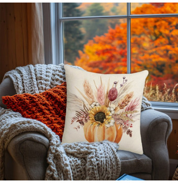 Poszewka na poduszkę 45x45cm piękny druk Jesień BOHO POD191