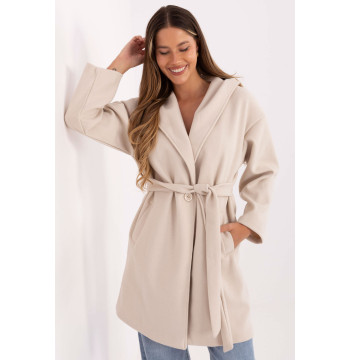 Płaszcz Damski Model IT-PL-A9587.00 Light Beige - Rue Paris