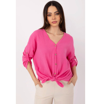 Koszula Damska Model DHJ-KS-25108.60P Fluo Pink - Italy Moda