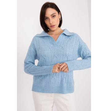Sweter Damski Model AT-SW-2349-2.27 Light Blue - AT