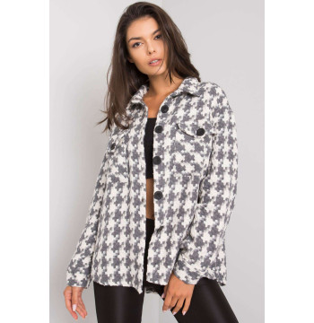 Koszula Damska Model EM-KS-178.34 White/Grey - Ex Moda