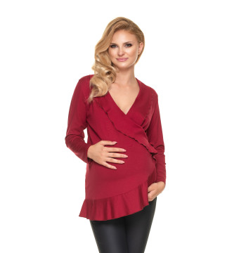 Bluzka Ciążowa Model 0185 Bordo - PeeKaBoo
