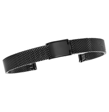 Bransoleta IPB Czarna Mesh 10 mm JK10B