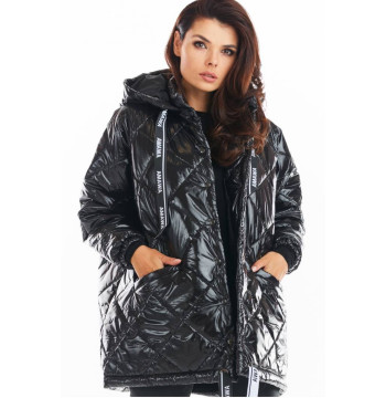 Kurtka Damska Model A385 Black Pikówka - awama