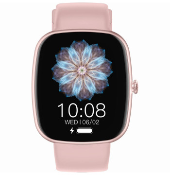 Smartwatch Damski GRAVITY GT18-1 Różowy Pasek Silikonowy + Czarny Pasek