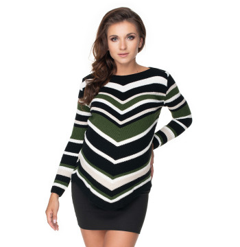 Sweter Ciążowy Model 40032 Khaki - PeeKaBoo