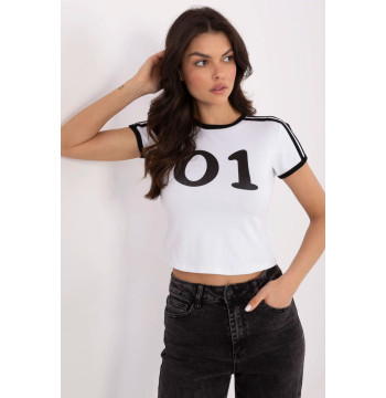 Tshirt Damski Model NM-TS-NG25218.83 White/Black - NM