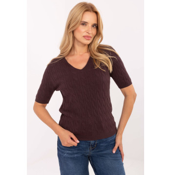 Sweter Damski Model PM-SW-B-615.18 Dark Brown - Factory Price