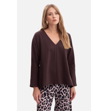 Bluzka Model B304 Gorzka Czekolada - BeWear