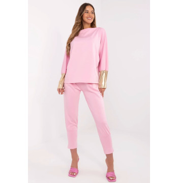 Spodnie Komplet Model DHJ-KMPL-9311.97 Light Pink - Italy Moda