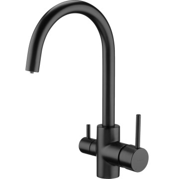 Bateria zlewozmywakowa Deante Nero do wody filtrowanej czarna BCH_N64M
