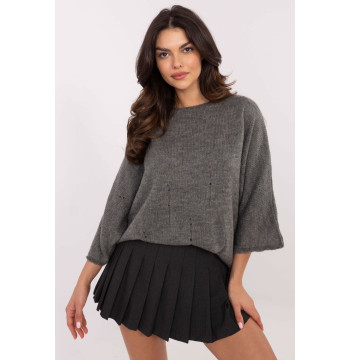 Sweter Damski Model DHJ-SW-9314.04P Dark Grey - Italy Moda