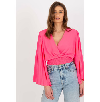 Bluzka Model DHJ-BZ-16503.30X Fluo Pink - Italy Moda