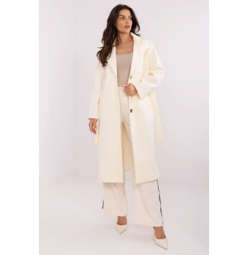 Płaszcz Damski Model MO-PL-1804.00 Ecru - Italy Moda