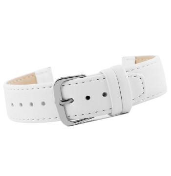 Pasek do zegarka CLASSIC - skóra 20 mm 4999-20XXL-3S Biały