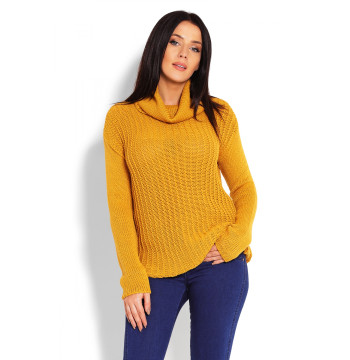 Golf Damski Model 70014 Musztard - PeeKaBoo