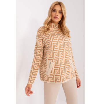 Sweter Damski Model AT-SW-2341.00P Camel - AT