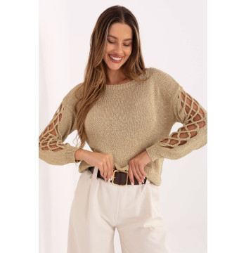 Sweter Damski Model MI-SW-1606.96 Gold - Italy Moda