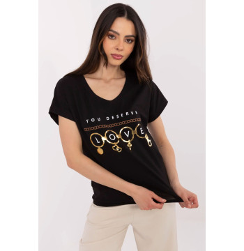 Tshirt Damski Model CLM-TS-1729.86 Black - Factory Price