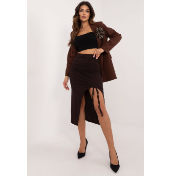 Spódnica Model MI-SD-20582-2.65 Dark Brown - Italy Moda