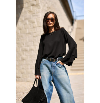 Bluzka Model Camila CZA BLU0218 Black - Roco Fashion